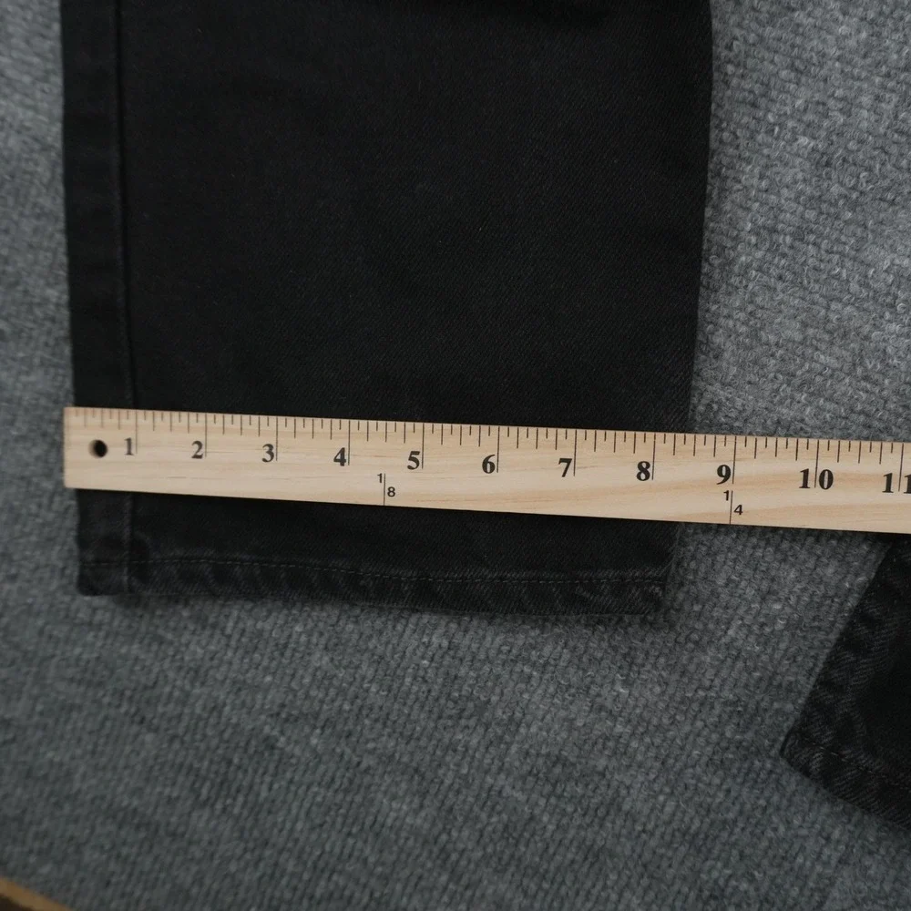Levi's 505 Regular Fit Jeans Mens‎ 34x30 Black Straight Leg Denim Pants